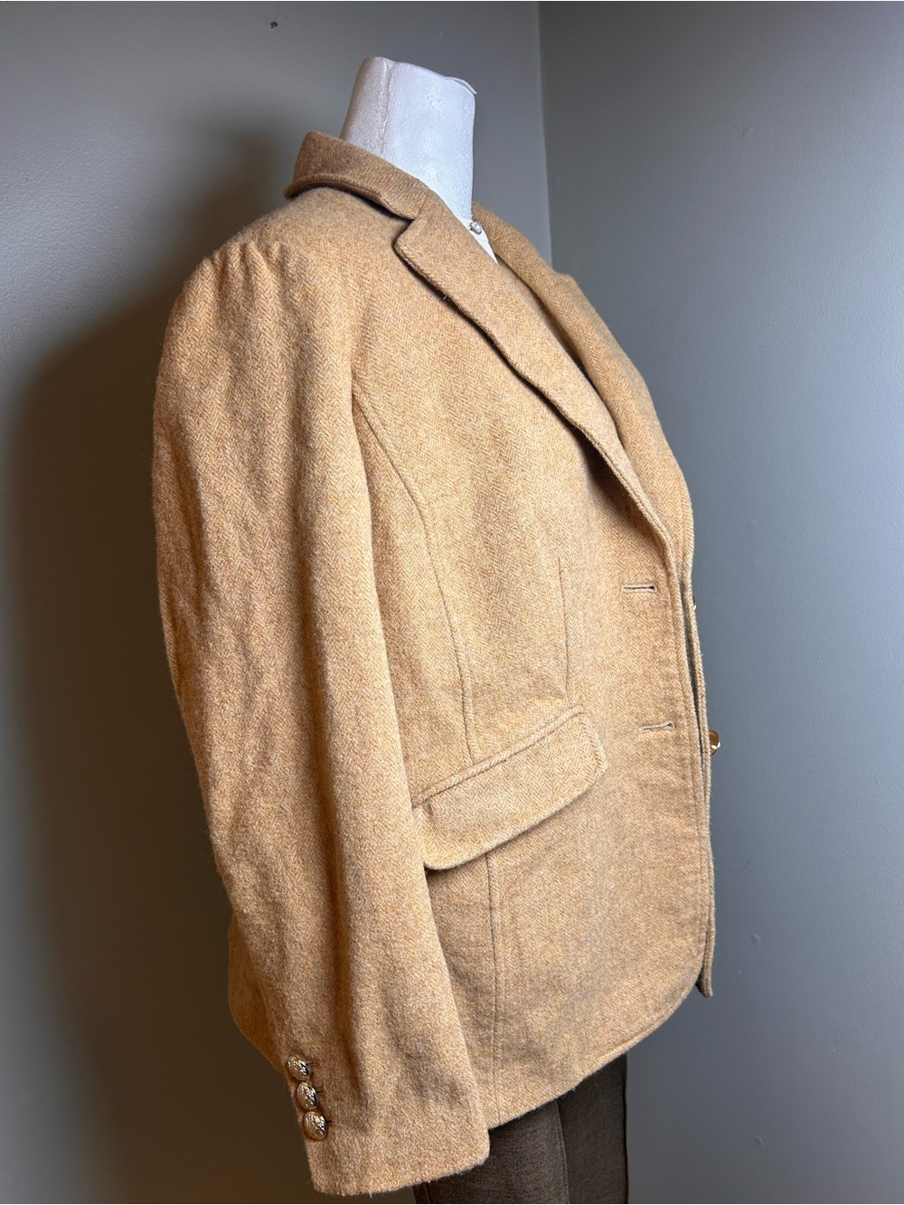 Talbots Plus 14W Wool Blend
Herringbone Blazer Tan - Picture 8 of 13